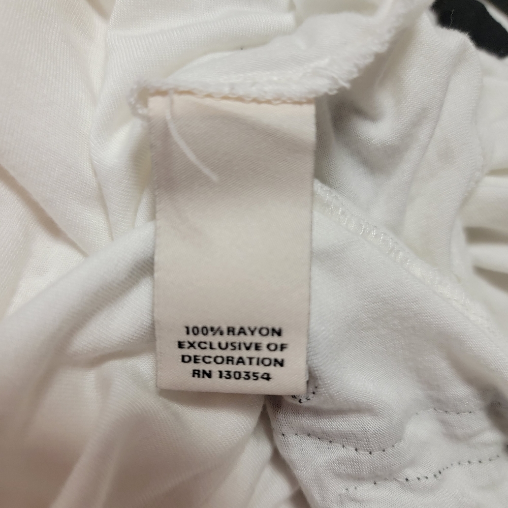 DooRi Stylish White and Black Women's Top SzM - Picture 7 of 7